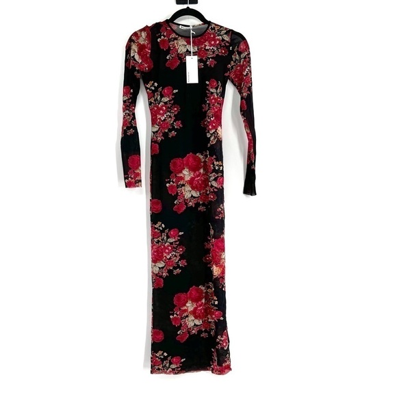 Reformation Niagara Knit Dress Color Red Roses Red Roses Red Roses XS worn once